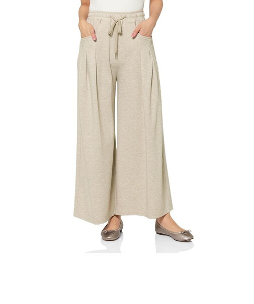 ウォッシャブル サイドポケットデザイン ドローストリングワイドパンツ