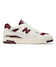 WHITE/BURGUNDY