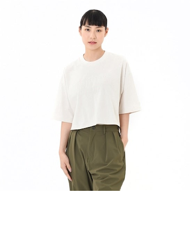 エンボスグラフィック ジャージショートスリーブTシャツ