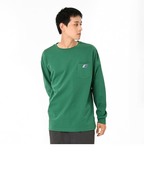 NB刺繍ポケットロングスリーブTシャツ