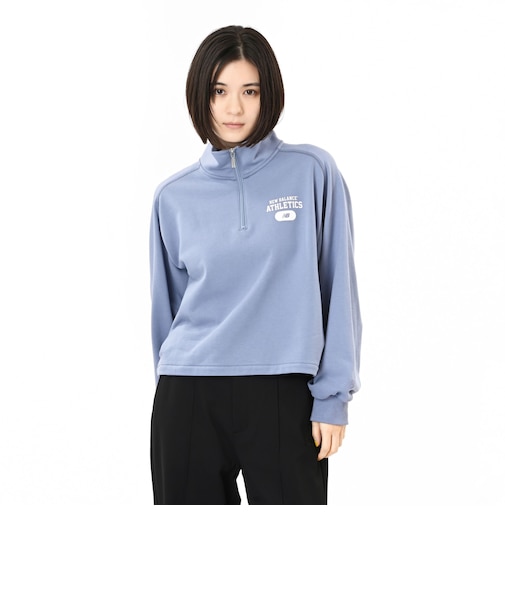 ハーフジップスウェット