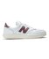 WHITE/BURGUNDY