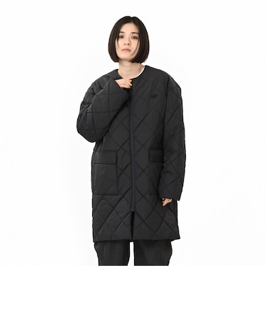 キルティングロングジャケット