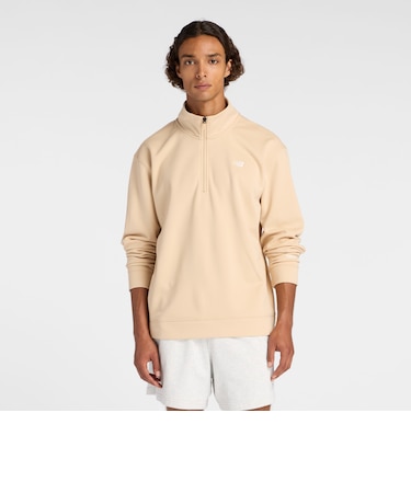 ダブルニット クォーター ジップ プルオーバー 裏起毛