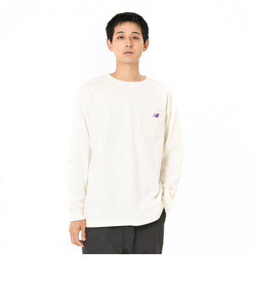 NB刺繍ポケットロングスリーブTシャツ