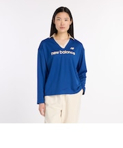 メッシュジャージロングスリーブトップ