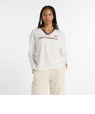 メッシュジャージロングスリーブトップ