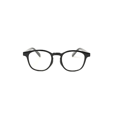 太フレームクリア メガネ