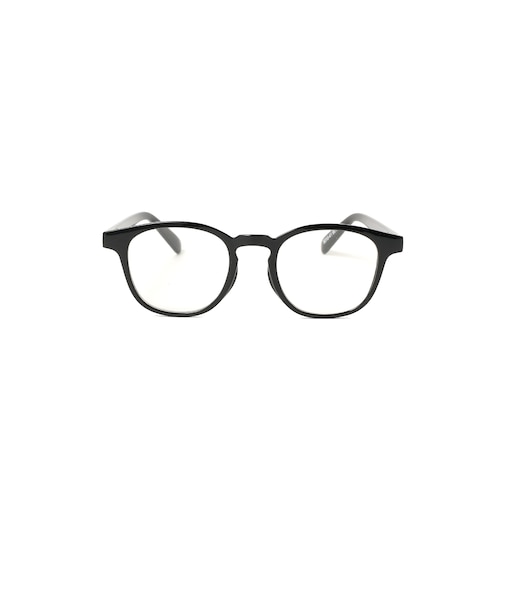 太フレームクリア メガネ