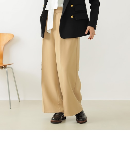 タック ワイドパンツ