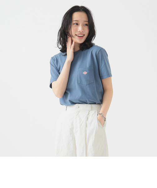 DANTON / SHORT SLEEVE POCKET T-SHIRT PLAIN（S～M）