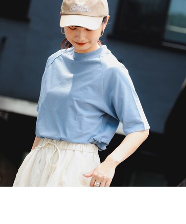 モックネック ラグラン Tシャツ