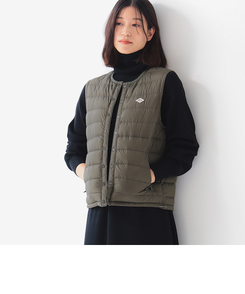 DANTON / CREWNECK INNER DOWN VEST（XS～M）