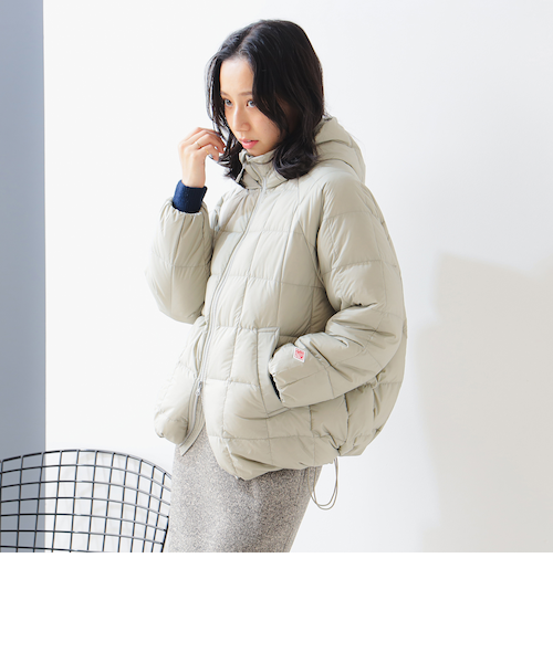 DANTON アイボリー ダウンジャケット DANTON / フーディー ダウン ジャケット｜ビーミングライフストアバイ