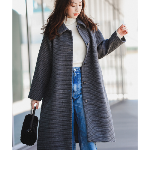 チェック ステンカラー コート（S～M）｜ビーミングライフストアバイ