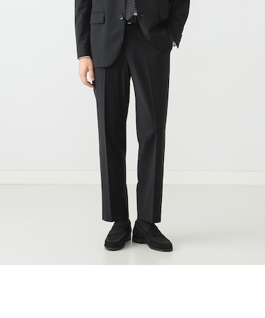SMART MERINO(R) ウールミックス ノープリーツ スラックス (セットアップ対応／レギュラーフィット)