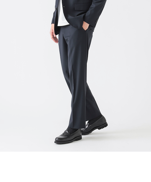 SMART MERINO(R) ウールミックス ノープリーツ スラックス (セットアップ対応／レギュラーフィット)