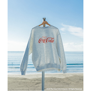 【別注】Coca-Cola / フロッキープリント クルーネック スウェット