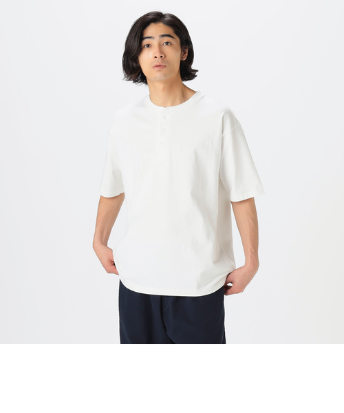RRL ボタン付きヘンリーネックTシャツ ホワイト RRL ボタン付きヘンリーネックTシャツ ホワイト RALPH LAUREN