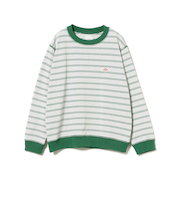 DANTON / KIDS' LONG SLEEVE SWEAT T-SHIRT STRIPE(105~135cm)