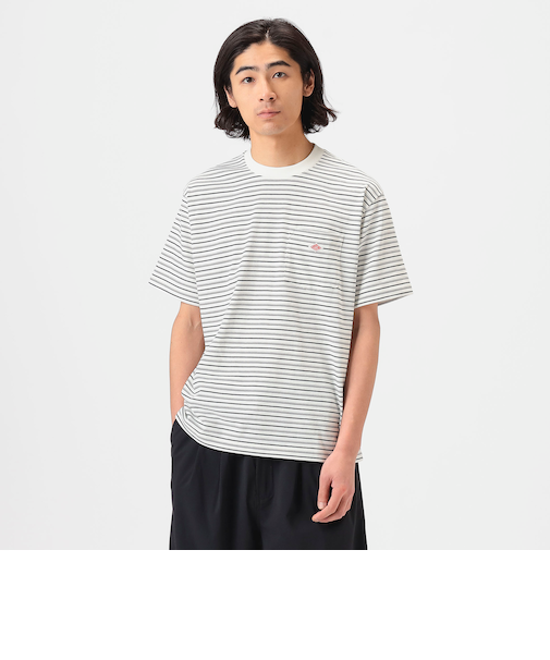 DANTON / SHORT SLEEVE POCKET T-SHIRT STRIPE