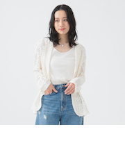 【洗える】レース テーラード ジャケット（S～M）