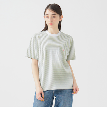 DANTON / SHORT SLEEVE POCKET T-SHIRT BORDER(S~M)