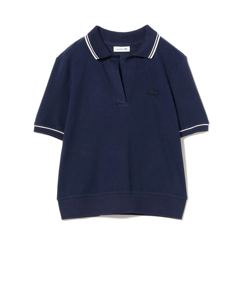 LACOSTE ネイビー ビッグロゴ　ポロシャツ US M LACOSTE / Vネック ポロシャツ（M～L）｜ビーミングライフストア