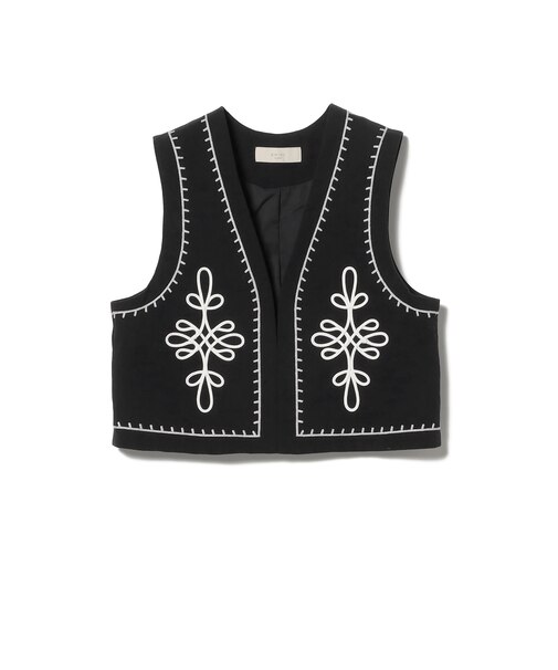 コード 刺繍 ベスト
