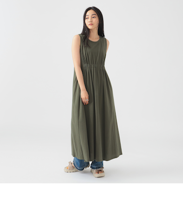 【吸水速乾・接触冷感】ランド アンド ウォーター フロントギャザー ワンピース（S～M）