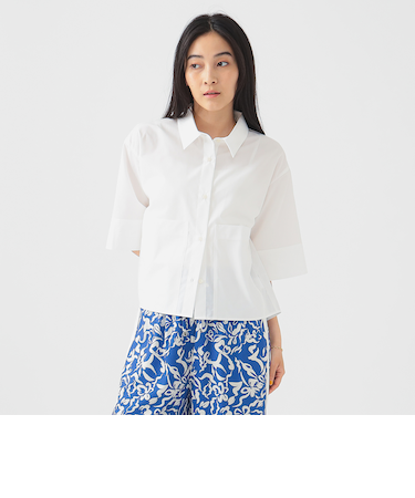 半袖 クロップド シャツ（S～M）