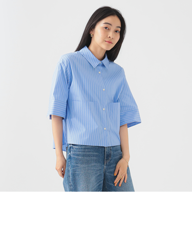 半袖 クロップド シャツ(S~M)