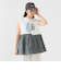 パッツワーク ロゴ フリル Tシャツ