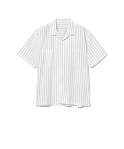 吸水速乾 ストライプ オープンカラー シャツ