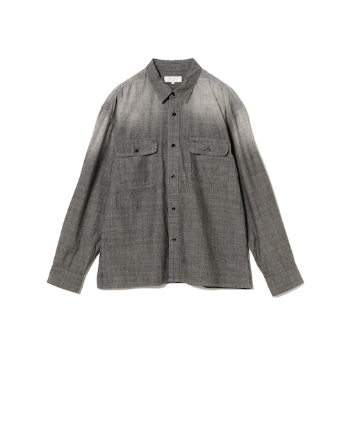 ユーズド加工 シャンブレー シャツ
