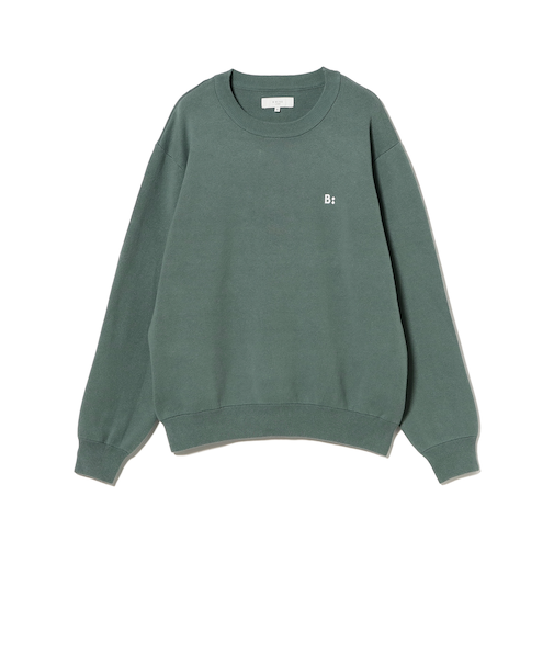 12ゲージ B刺繍 クルーネック ニット