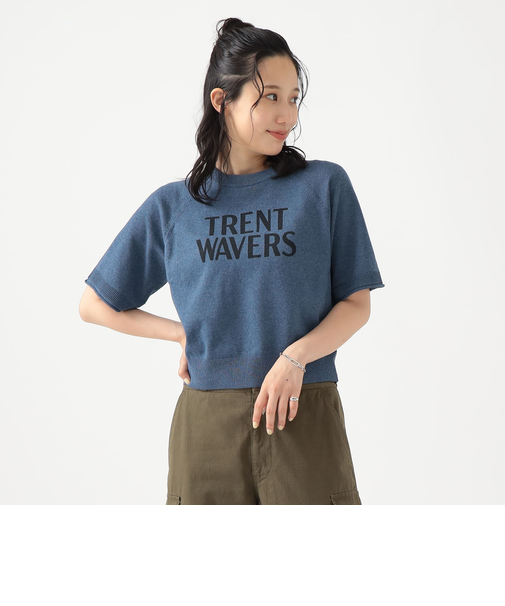 半袖 ロゴプリント ニット Tシャツ