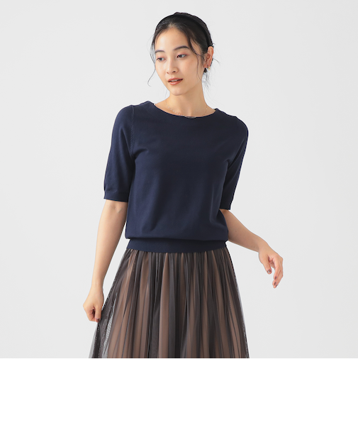 ハーフスリーブ ニット