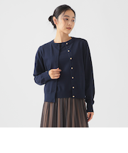 デザインボタン カーディガン