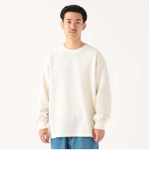 ワッフル ロングスリーブ カットソー