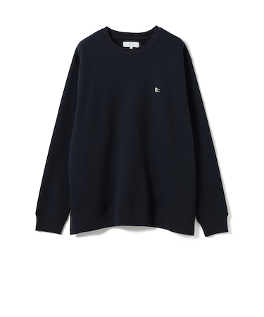 ワンポイント ダンボールニット クルーネック スウェット