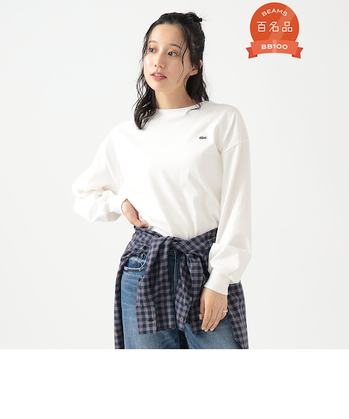 【別注】LACOSTE / ロングスリーブ クルーネック Tシャツ