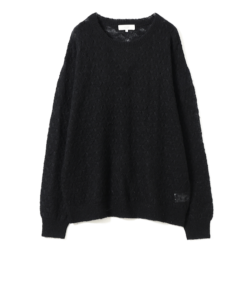 7ゲージ メッシュ クルーネック ニット