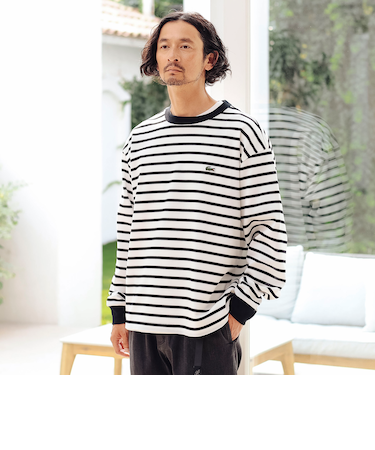 【別注】LACOSTE / カノコ ボーダー ロングスリーブ Tシャツ