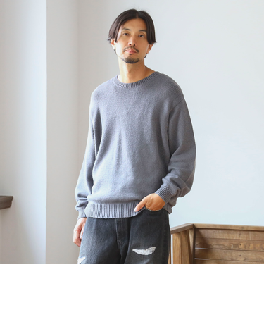 ambiance / 3ゲージ リフレクター クルーネック ニット