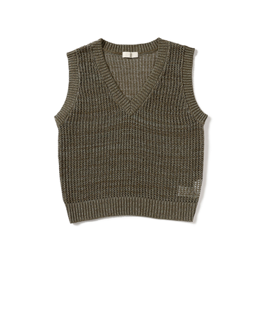 メッシュ ラメ ベスト