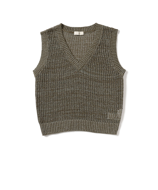 メッシュ ラメ ベスト