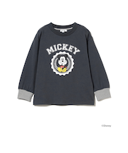 【Disney】MICKEY MOUSE / カレッジプリント ロングスリーブ Tシャツ / 2025FW（90～140cm）