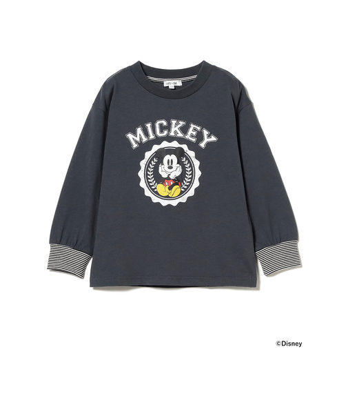 【Disney】MICKEY MOUSE / カレッジプリント ロングスリーブ Tシャツ / 2025FW（90～140cm）