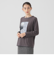 プリント ロングスリーブ Tシャツ